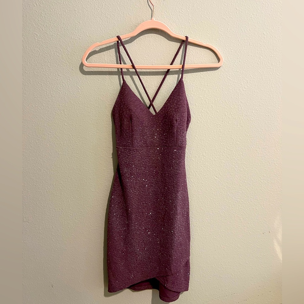 Purple sparkle mini dress. Brand Windsor. Size XS.